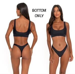 FAE Swim Zenith Seamless G-String Bikini Bottom - Nero Black - Sz M NWT